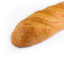 branco pão isolado em uma branco fundo foto