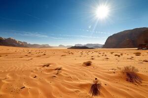 ai gerado a grande extensão do uma deserto panorama foto