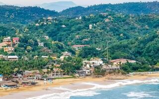 punta cometa playa mazunte pôr do sol de praia panorama Visão mazunte México. foto