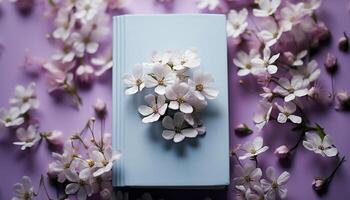 ai gerado frescor do primavera flores em filial, natureza beleza dentro lilás gerado de ai foto