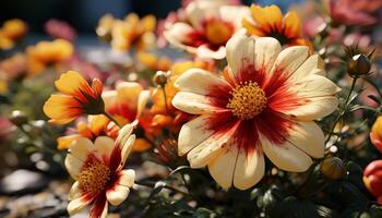 ai gerado brilhante margarida Flor dentro uma Prado, vibrante cores do natureza gerado de ai foto