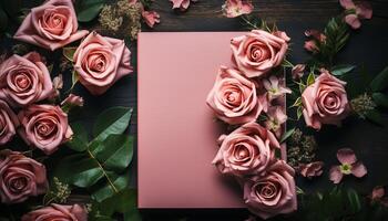 ai gerado romântico Casamento ramalhete, uma presente do amor e natureza beleza gerado de ai foto