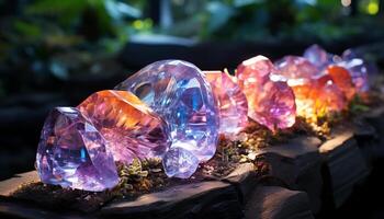 ai gerado pedra preciosa joalheria ilumina natureza vibrante cores dentro uma solteiro objeto gerado de ai foto