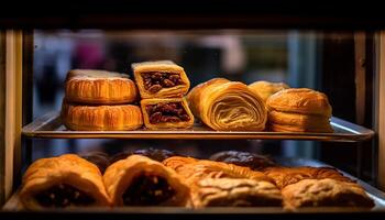 ai gerado caseiro baklava, uma doce, tentador, e indulgente turco sobremesa gerado de ai foto