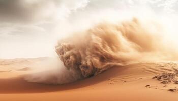 ai gerado areia dunas dança dentro a calor do a árido clima gerado de ai foto