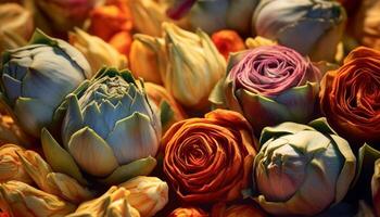 ai gerado frescor e beleza dentro natureza, uma ramalhete do flores gerado de ai foto