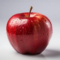 ai gerado vermelho maçã isolado em branco fundo foto