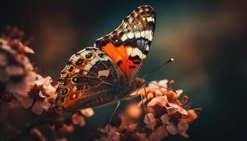 ai gerado a borboleta vibrante asas mostruário a beleza do natureza gerado de ai foto