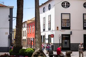 agosto 1, 2019. la laguna velho Cidade Centro dentro tenerife, canário ilhas, Espanha foto