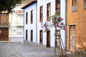 agosto 1, 2019. la laguna velho Cidade Centro dentro tenerife, canário ilhas, Espanha foto