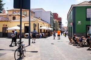 agosto 1, 2019. la laguna velho Cidade Centro dentro tenerife, canário ilhas, Espanha foto