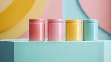 ai gerado explorar pintura escolhas com minúsculo latas durante casa renovação. ai gerado. foto