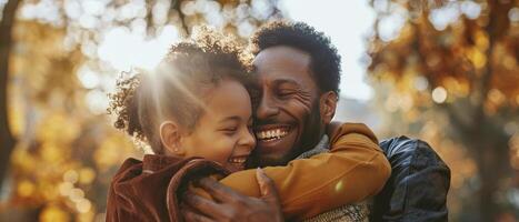 ai gerado radiante unidade. uma mestiço família ações uma alegre momento, seus sorrisos radiante com felicidade e unidade. foto