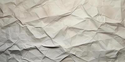 ai gerado branco amassado papel textura foto