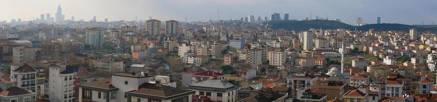panorama do Istambul residencial edifícios foto