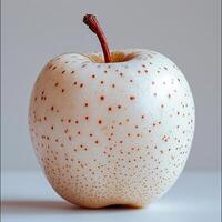ai gerado maduro branco maçã em uma branco fundo - ai gerado imagem foto