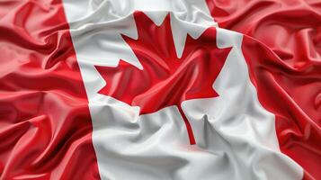 ai gerado tremulando textura do a Canadá bandeira. foto