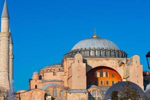 islâmico ou Ramadã fundo foto. hagia Sofia ou Ayasofya mesquita foto