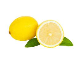 fechar-se do fatia limão em branco fundo foto