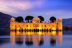 Jal mahal água Palácio. jaipur, rajastão, Índia foto