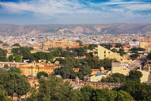 panorama do aéreo Visão do jaipur, rajastão, Índia foto