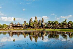 Angkor wat antigo hindu têmpora dentro siem colher, Camboja foto