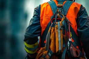 ai gerado pessoal segurança equipamento. nacional segurança dia foto