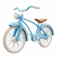 ai gerado clássico azul bicicleta 3d ilustração para propaganda foto