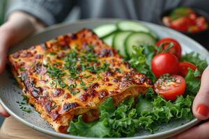 ai gerado enchiladas mexicano Comida dentro a cozinha mesa profissional publicidade Comida fotografia foto