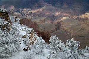 grande desfiladeiro neve foto