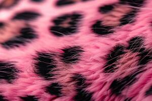 ai gerado Rosa e Preto pele leopardo impressão fundo. generativo ai foto