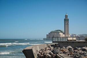 Hassan ii mesquita dentro casablanca. foto