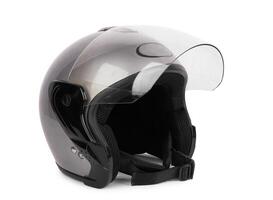 cinzento motocicleta capacete foto