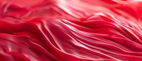 ai gerado luxo suave vermelho sedoso onda com multi camadas textura. vibrante suave brilhante cor gradiente. foto