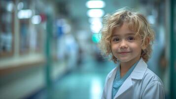 ai gerado criança prodígio médico foto