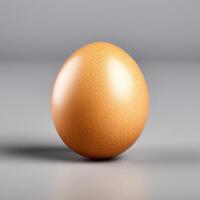 ai gerado 1 Castanho frango ovo isolado em branco fundo foto