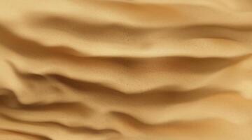 topo Visão do arenoso ondas, realista deserto ou de praia fundo com dourado dunas, oceano fundo, e granulado abstrato textura foto