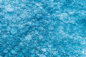 azul Sabonete bolhas, abstrato macro espuma fundo, fechar-se textura do Sabonete espuma foto