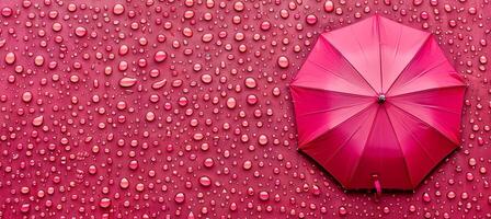 ai gerado guarda-chuva fornecendo abrigo a partir de pingos de chuva com amplo cópia de espaço para texto posicionamento foto