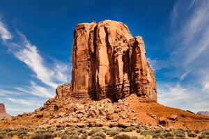 monumento vale horizonte, nós, navajo desfiladeiro parque. cênico céu, natureza e Rocha deserto foto