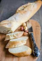 fatiado francês pão baguete foto