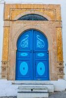 típica local porta do tradicional casa tunis Tunísia foto