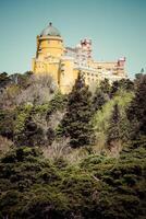 sintra, Portugal às pena nacional Palácio. foto