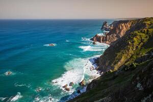 a falésias do cabo da roca, Portugal. a mais ocidental ponto do Europa. foto