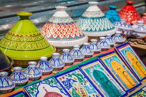 colorida oriental cerâmica bazar Tunísia foto