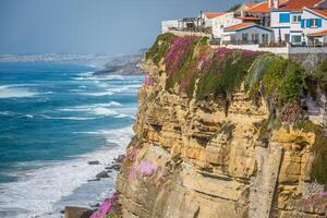 azenhas Faz mar, Portugal costeiro cidade. foto