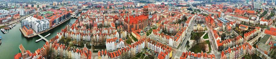 aéreo Visão do gdansk cidade dentro Polônia. foto