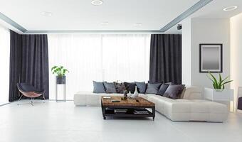 design moderno da sala de estar. foto