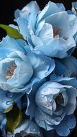 ai gerado azul tulipa florescendo flor romântico fundo vegetação foto