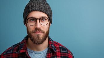 ai gerado quebra a mofo, sem esforço legal, jovem barbudo hipster homem é redefinindo masculinidade, generativo ai foto